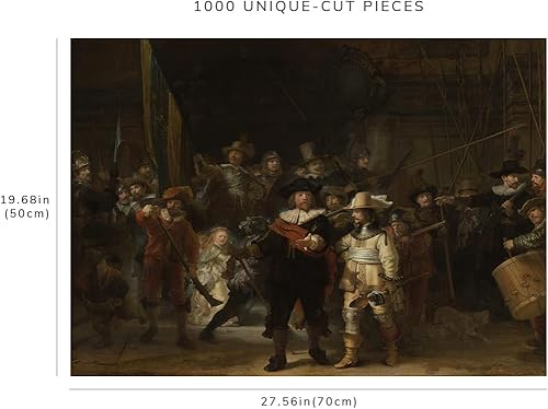 Miniatura 8 de Rompecabezas para adultos de 1000 piezas  La vigilancia nocturna  Rembrandt Van Rijn