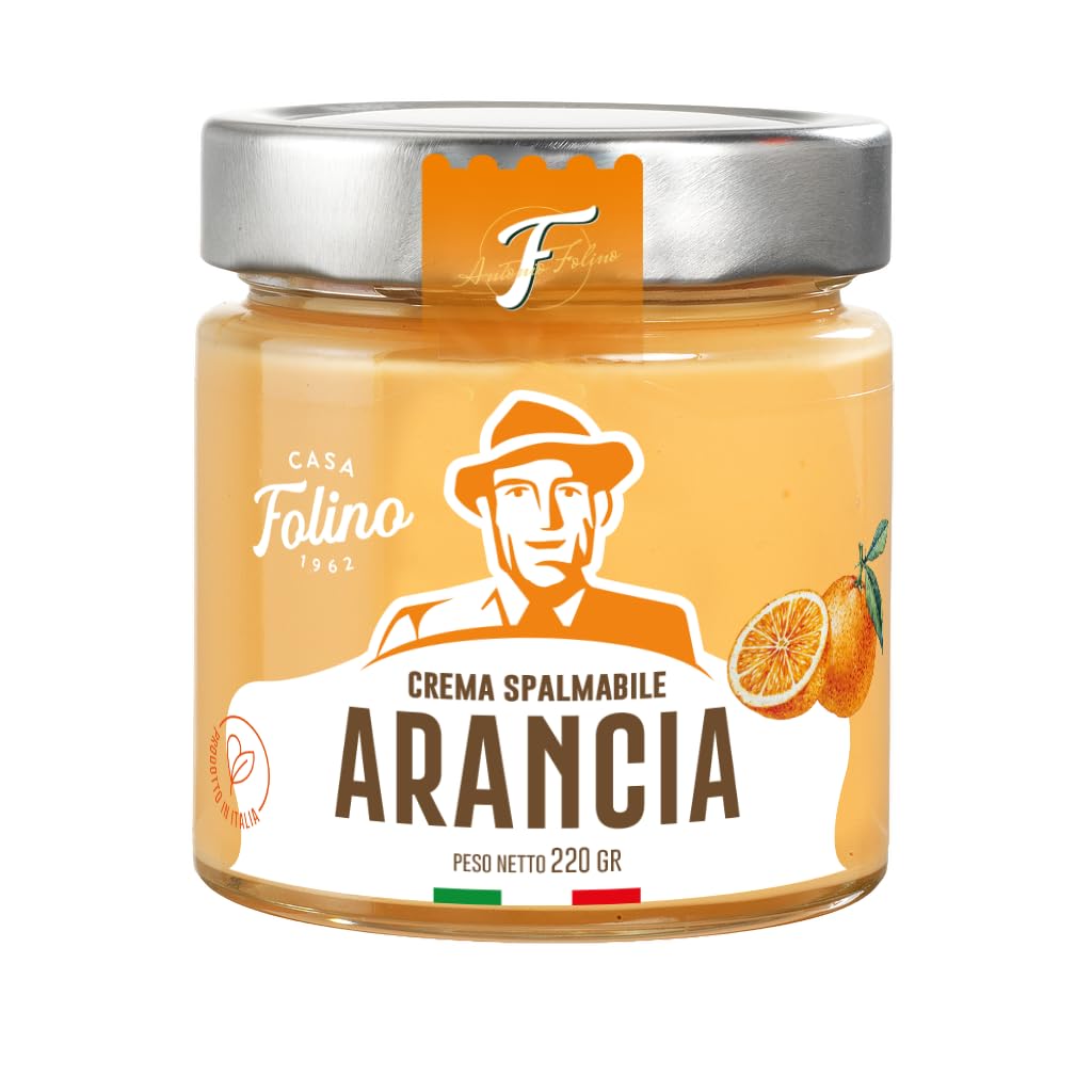  CasaFolino Crema da Trattura Artigianale - Sapore Arancia - Alta Qualità - Prodotto Gremito - Idea Regalo - Fatata in I
