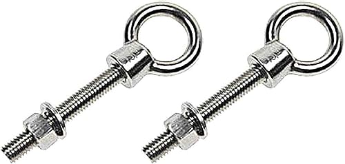 US Cargo Control Pernos de ojo de hombro - Acero inoxidable tipo 316 - Largo - 3/8" x 12" - Paquete de 2