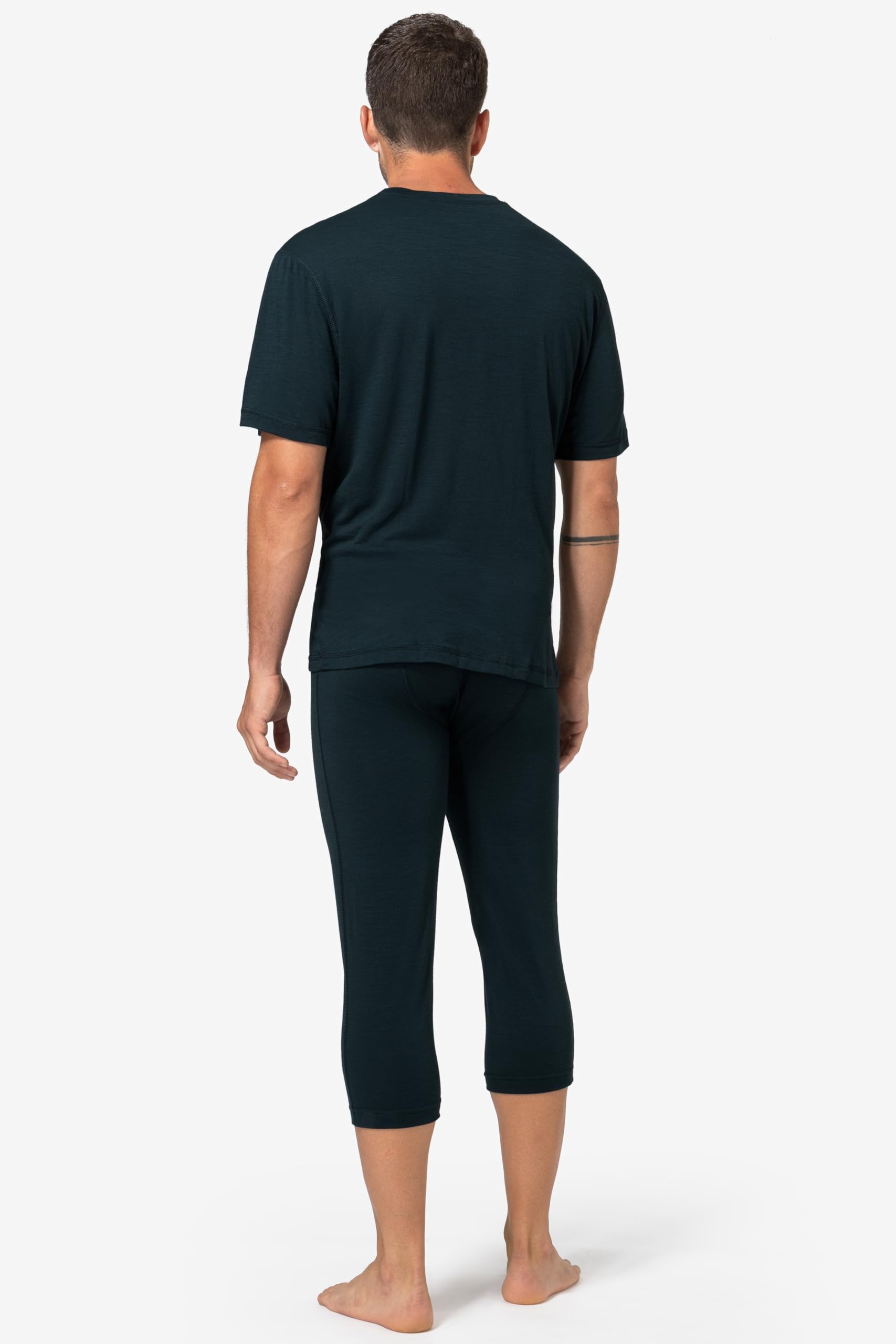 super.natural M SIERRA140 Tee Merino Shirt Herren Kurzarm Dunkelblau L - Geruchs- und feuchtigkeitsabweisendes T-Shirt, Sommer Funktionswäsche für Sport & Alltag