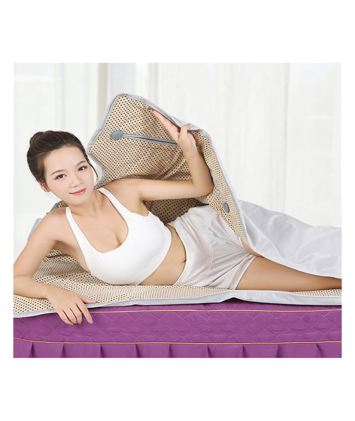 Coperta for Sauna A Infrarossi Lontani, Coperta Dimagrante for Perdita Di Peso, Borsa for e Di Olivello Spinoso for La Deumidificazione Domestica E L'uso a Sauna Fredda per Alleviare Lo Stress E L'Aff