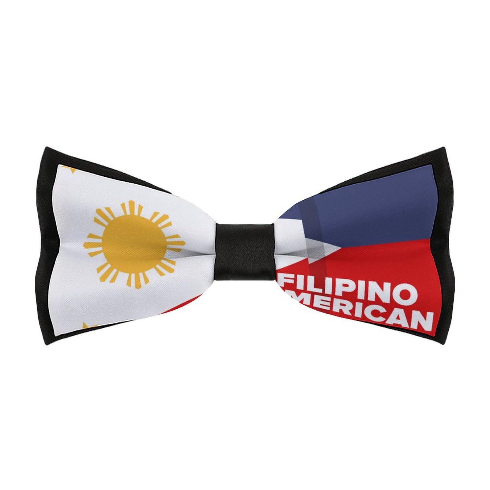 JYYAU Filipino American Heritage Month Bow Tie Adjustable Necktie For Men Business Fashion Pre-tied Tie Neckwear Novelty Accessory For Weddings Party Festival