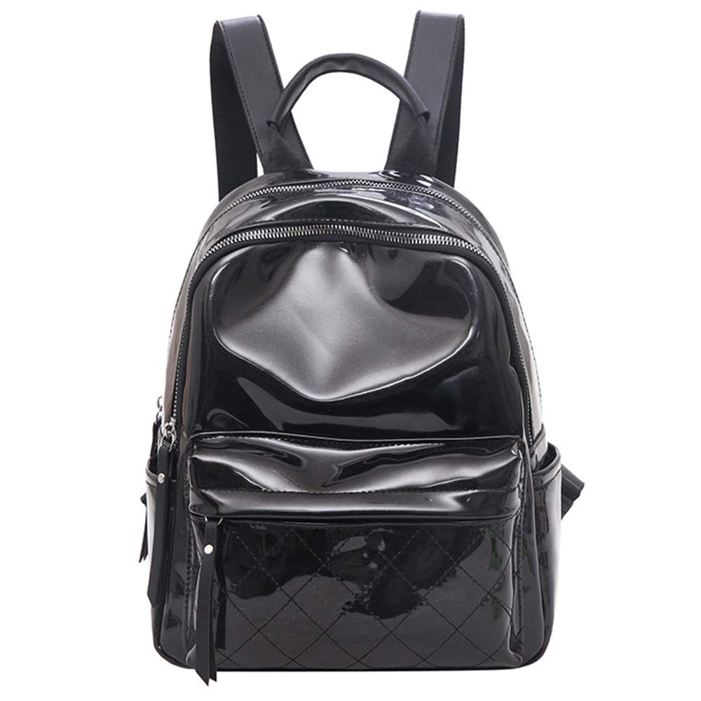 Sac à dos dames mode léger en cuir PU noir polyvalent