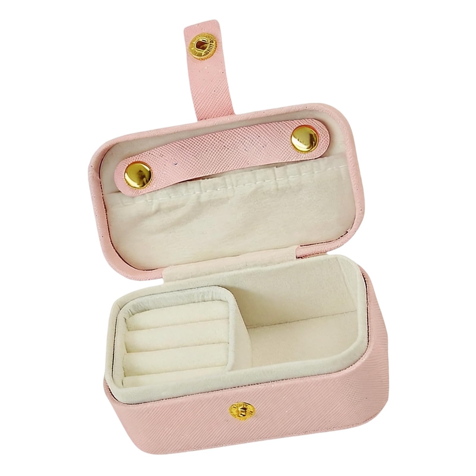 Hsyzygian Jewelry Organiser with Flipping Lid and Customizable Compartments Efficient Space Saving Storage Box Leather Jewelry Planner