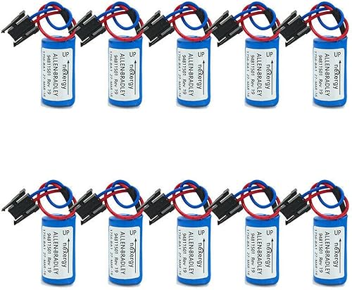 RUNAAJA (10-Pack) 1756-BA1 3V 1800mAh Battery PLC for Allen Bradley Replacemen Battery AB 1756-L1 1756-BA2 BR2 3A-AB