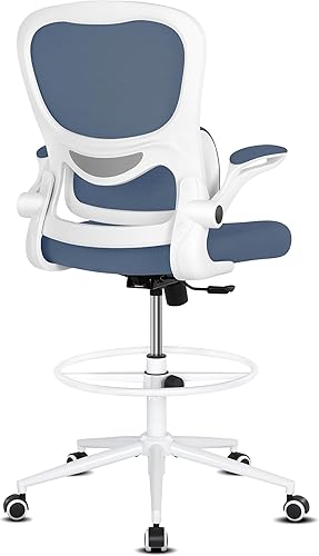 Misolant Silla de dibujo, silla de oficina alta para escritorio de pie, silla de oficina alta con altura ajustable y reposapiés, silla de dibujo de
