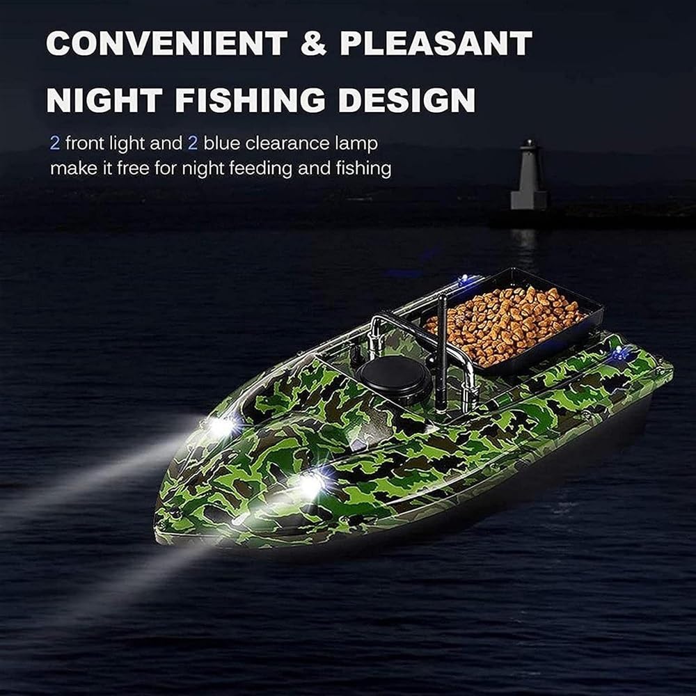 Bateau d'appât de pêche télécommandé, détecteur de poissons, 500 m