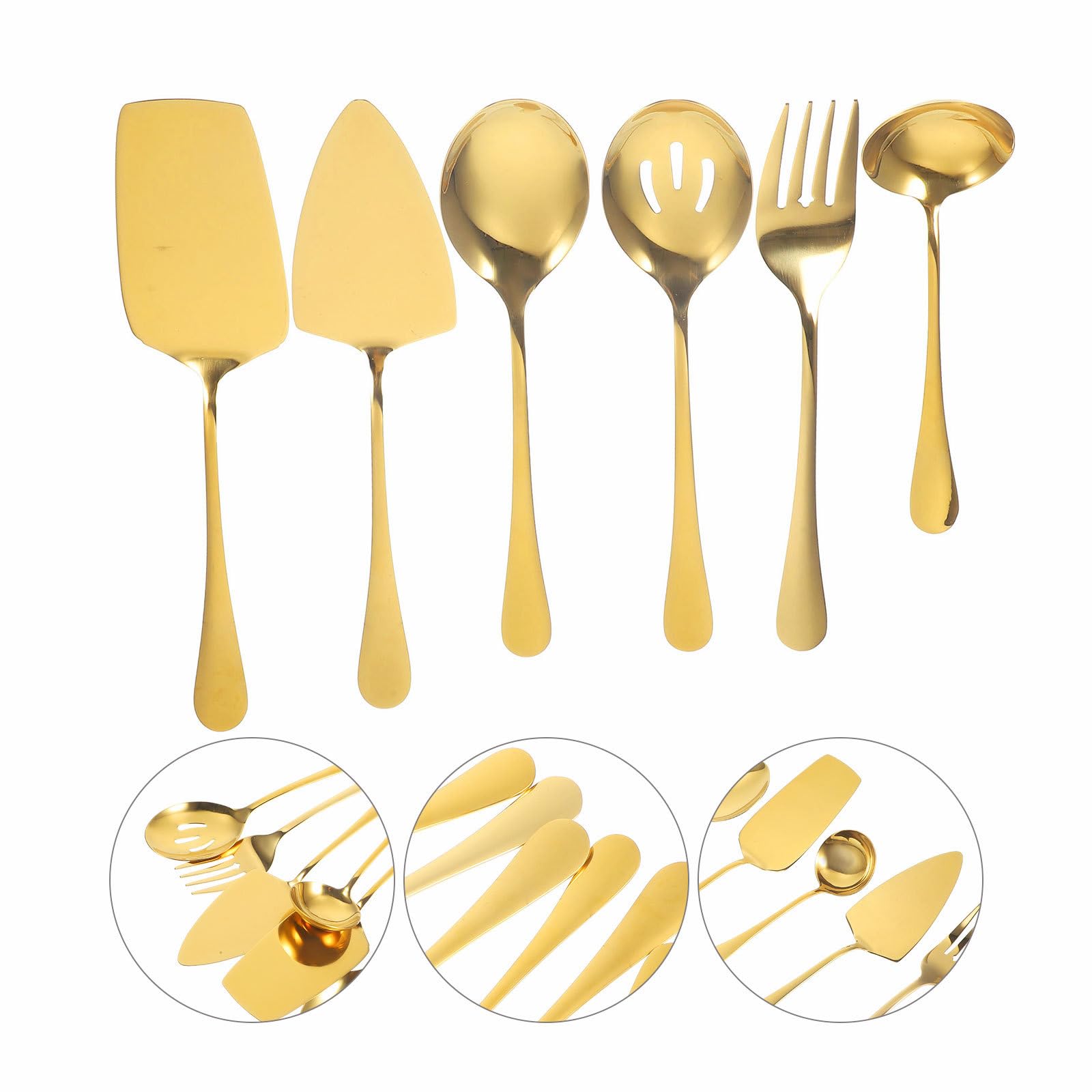 iplusmile Couverts de Service Pelle à Tarte Spatule à Gâteau Fourchette Ustensiles de Cuisine pour Buffet et Restaurant