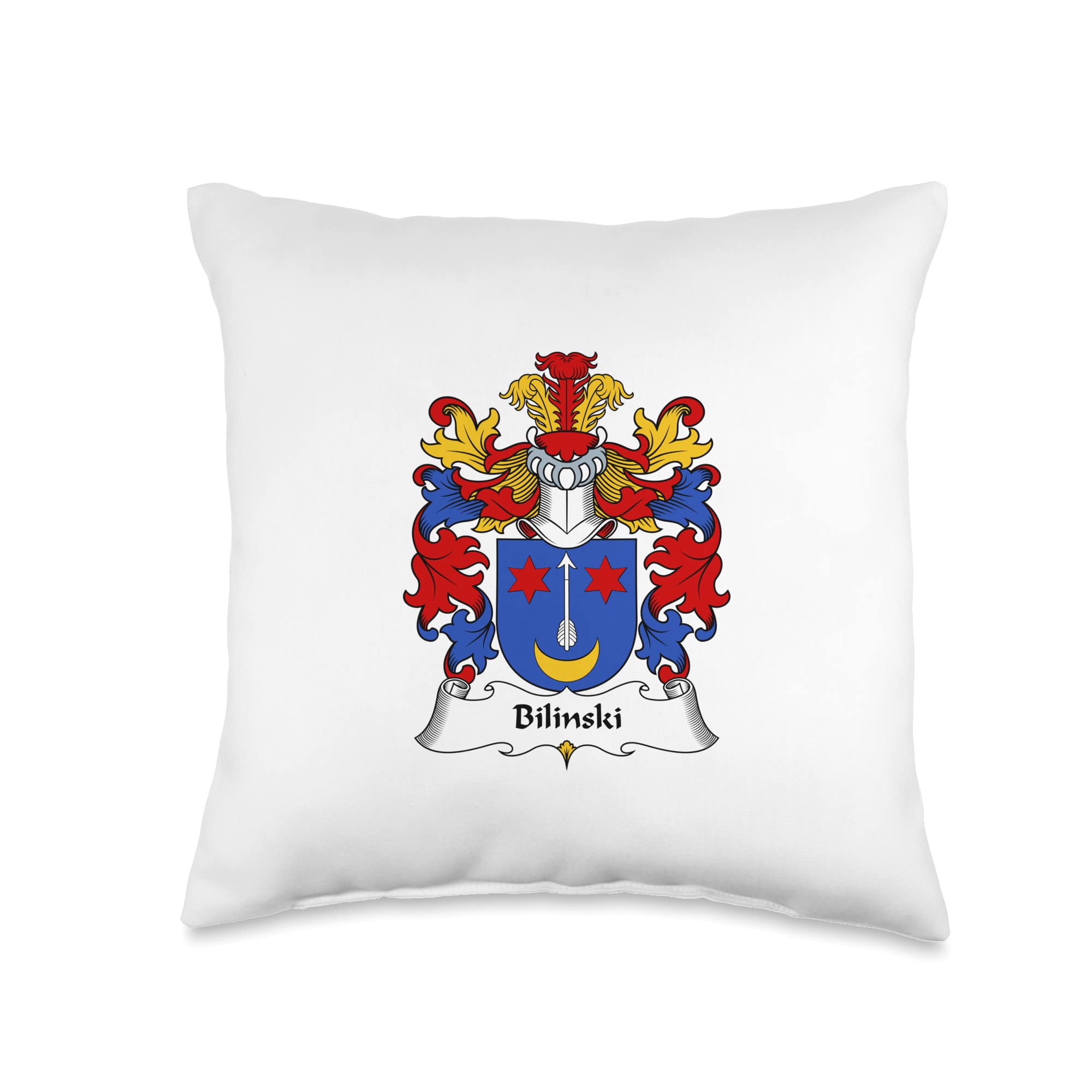 Bilinski Coat of Arms - Family Crest Throw Pillow