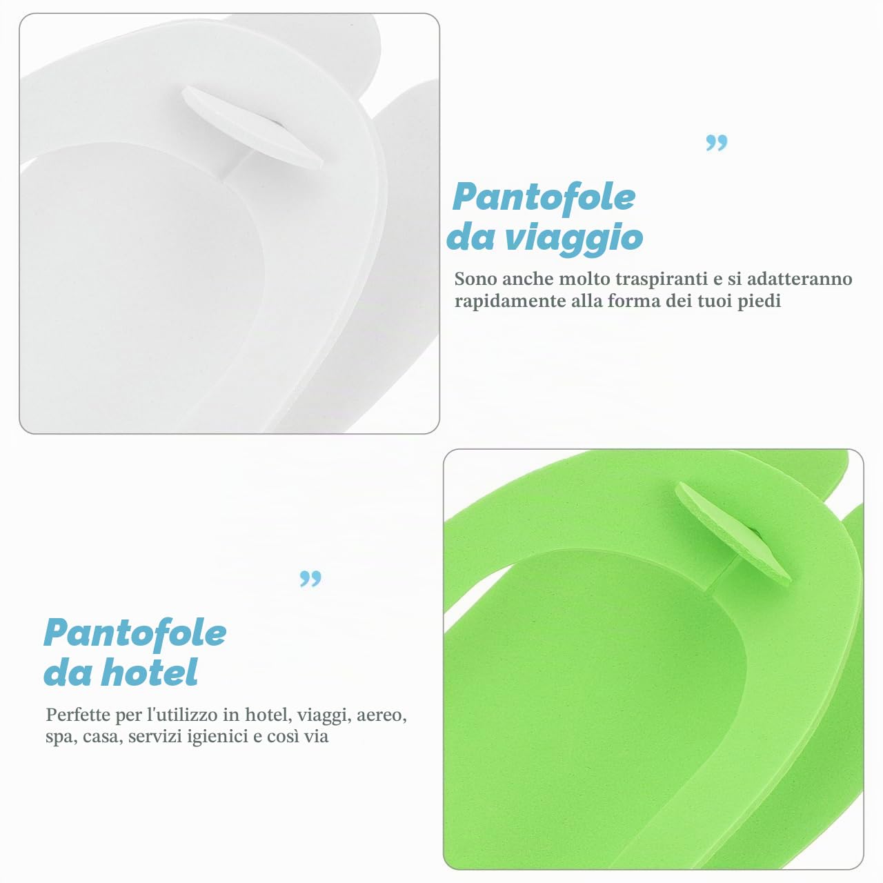 Holibanna 24 Paia di pantofole USA E getta in Schiuma per Pedicure infradito da viaggio 29 Cm