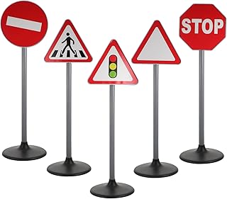 TOYANDONA 5 Pçs Sinal De Trânsito Brinquedo Criança Playset Papel Sinais De Trânsito Playset Brinquedos De Brinquedo De Trânsito Para Criança Menino Semáforo Brinquedos Para Crianças Sinal