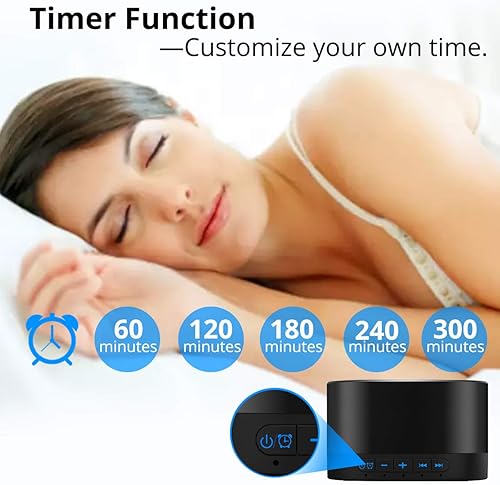 Miniatura 3 de Magicteam Máquina de ruido blanco con 20 sonidos relajantes naturales sin bucle y función de memoria, 32 niveles de volumen alimentada por CA o USB