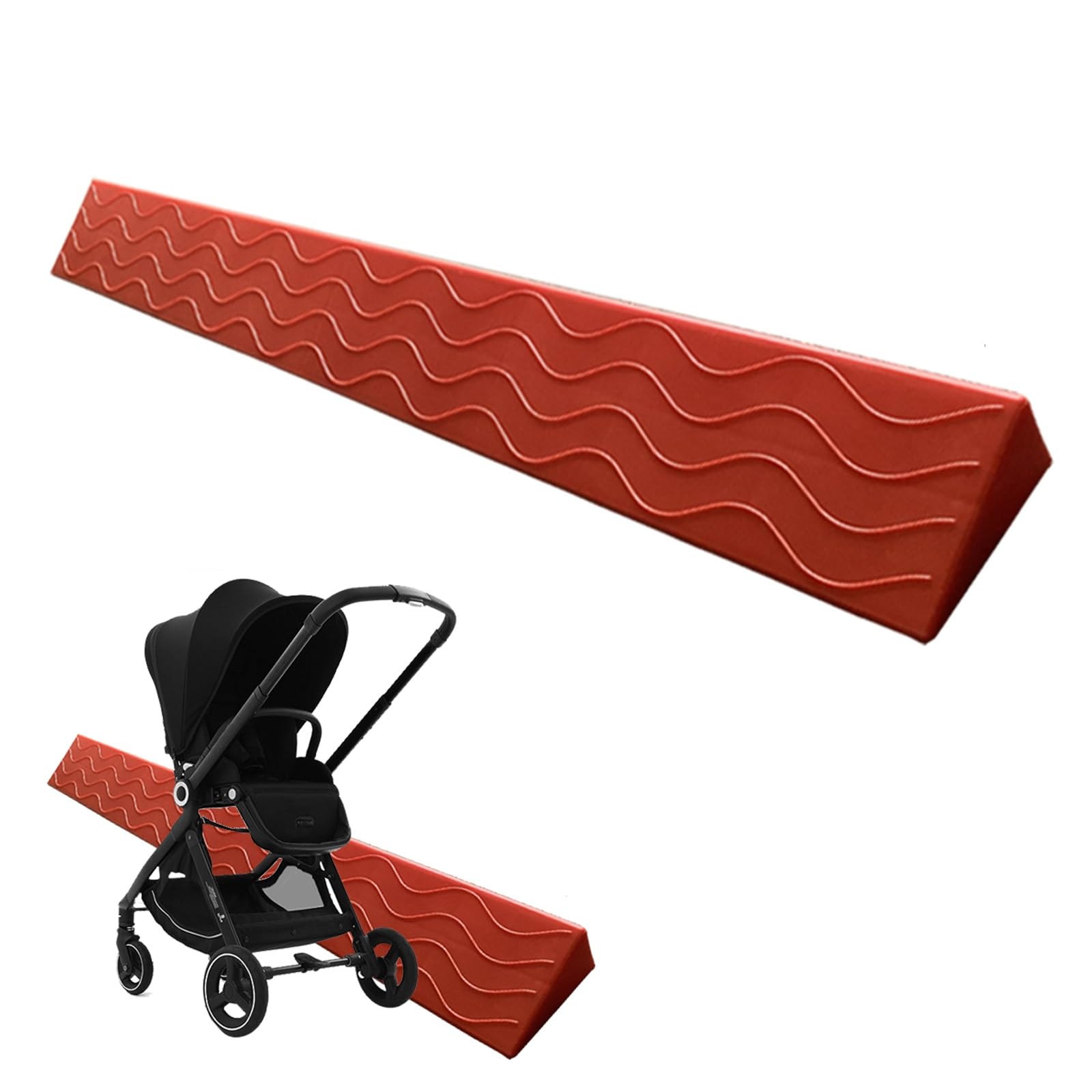 kerb ramps, for Wheelchair Scooter Sweeping Robot - Non-Slip, Textured Surface Ideal for Doorways, Stairs, Steps, Curbs Rise Ramp