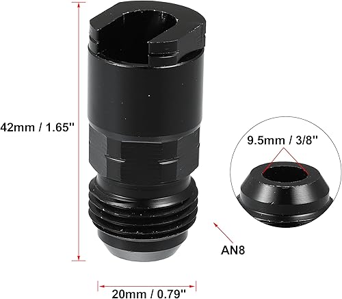 Miniatura 3 de X AUTOHAUX 8AN macho a 38 "coche de desconexión rápida hembra empuje en EFI montaje electrónico manguera de inyección de combustible negro