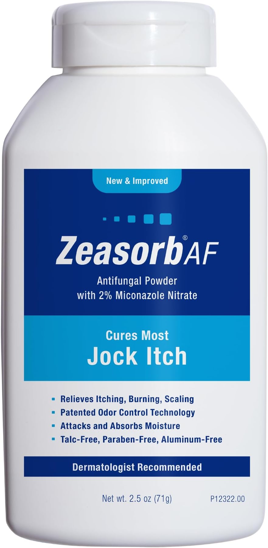 Zeasorb AF Jock Itch Powder, Super Absorbent, Scaling