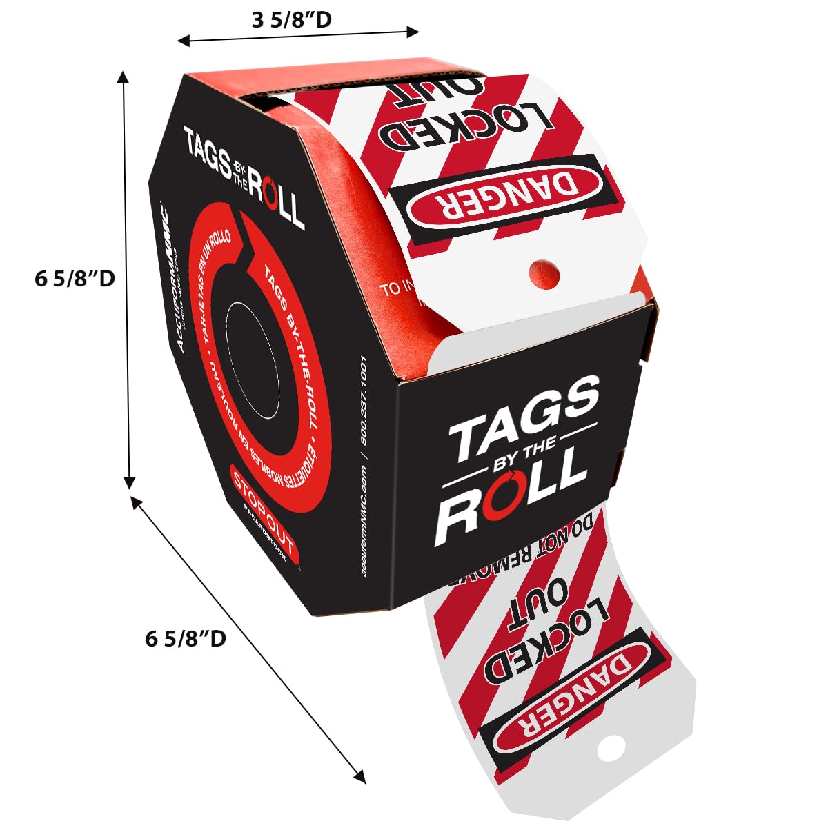 Lockout Tags by-The-Roll - OSHA Compliant -6