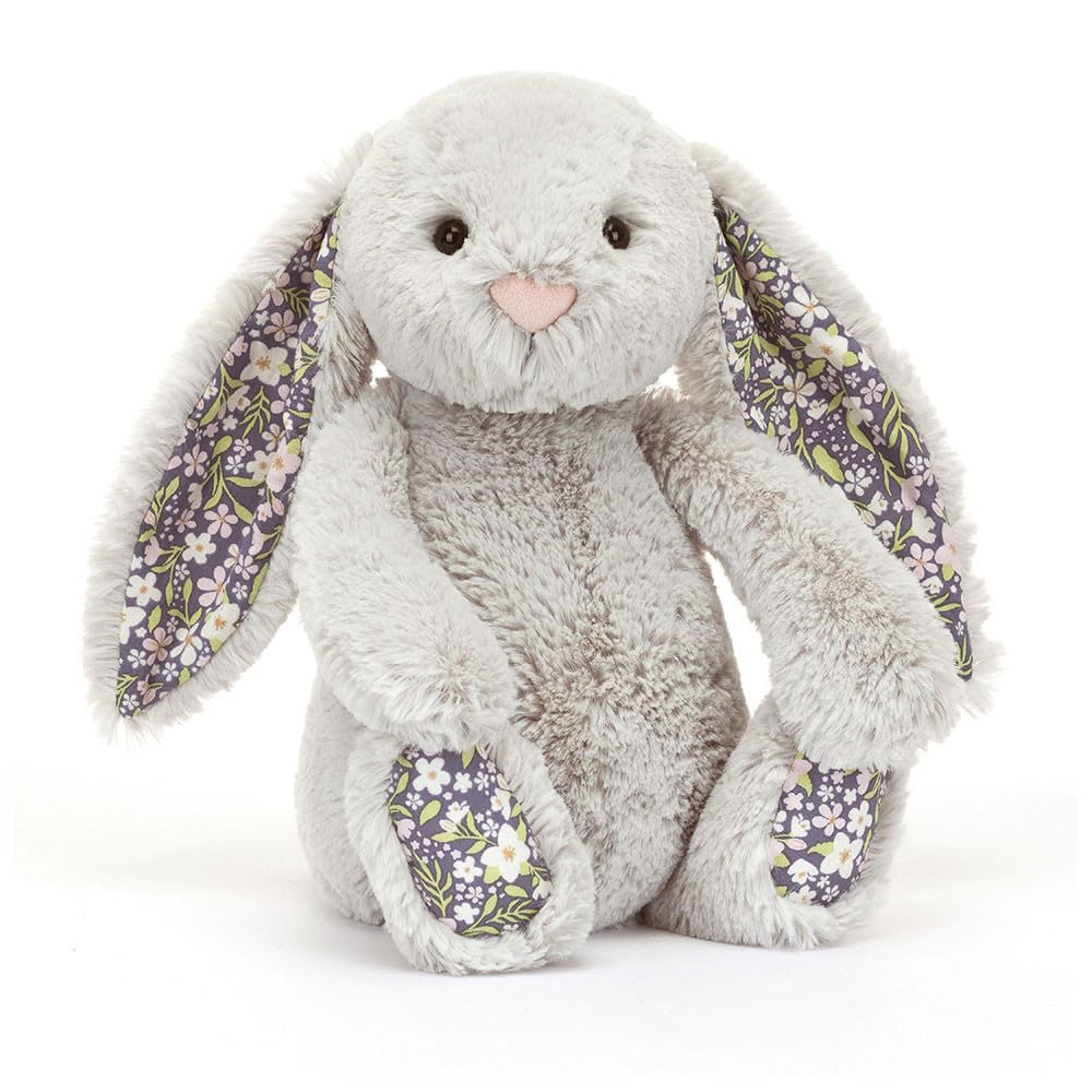  small Blossom silver Bunny うさぎ Amazon.com: Silver Grey Bunny 'Bloom' by JellyCat SMALL 7 inch : Baby