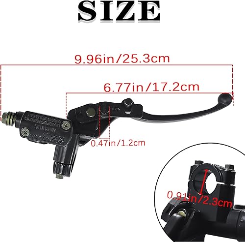 Miniatura 3 de Bomba de palanca de freno hidráulico derecho de 78 pulgadas para GY6 50cc 70cc 90cc 110cc 125cc 150c 200cc 250cc ATV Quad ciclomotor motocicleta Pit