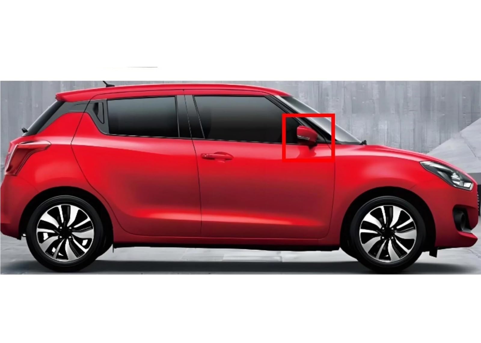 Per Suzuki Per Swift 2018-2025 Copertura specchietto laterale retrovisore per auto Tappo alare Rivestimento per vista posteriore Calotta specchietto retrovisore(Nero lucido)