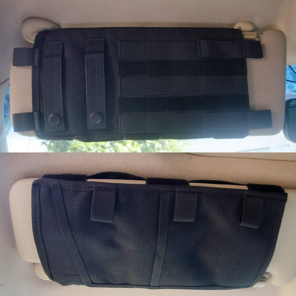 2 Sided Tactical Molle Car Visor Organizer Vehicle Sun