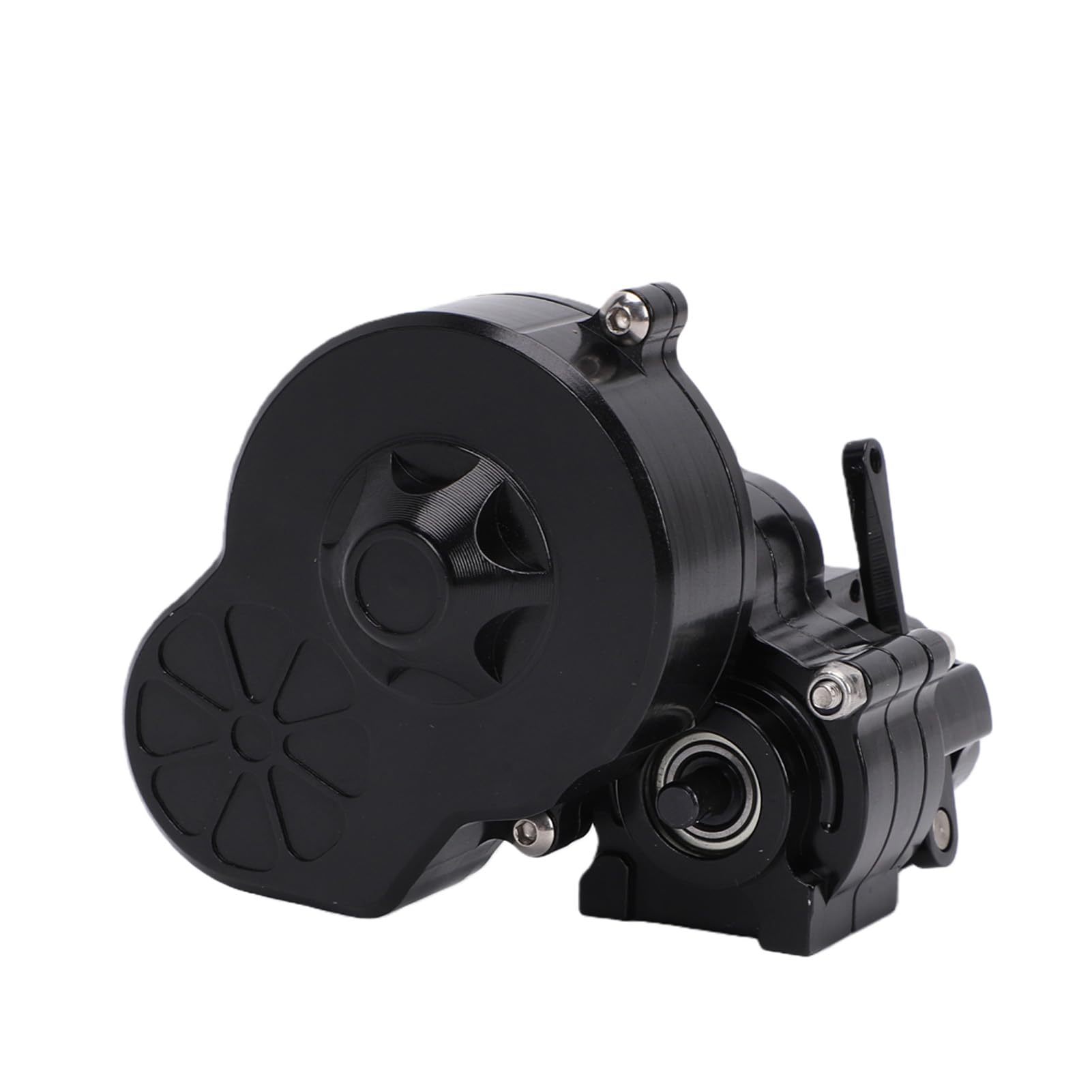 CHICIRIS Reemplazo de Caja de Cambios RC Crawler para Axial SCX10, (Black) | Escala 1/10, Compatible con Wraith AX10, Salida Trasera con Soporte de Rodamiento, Eje Perforado en Cruz, Control de