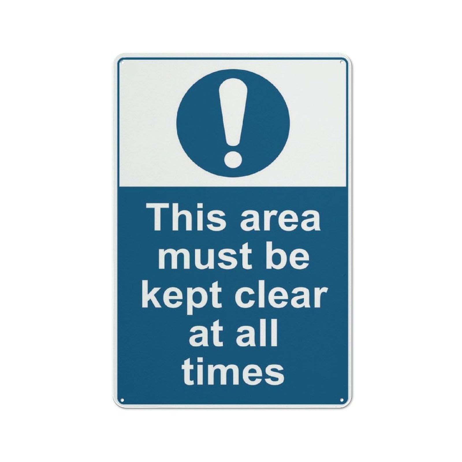 peiyeety Metal Tin Sign This Area Must Be Kept Clear At All Times Funny Safety Quote Wall Art, Vintage Style, Wall Decor For Indoor Home Kitchen Living Room Bedroom Office Cafe Bar, 6x8 Inch