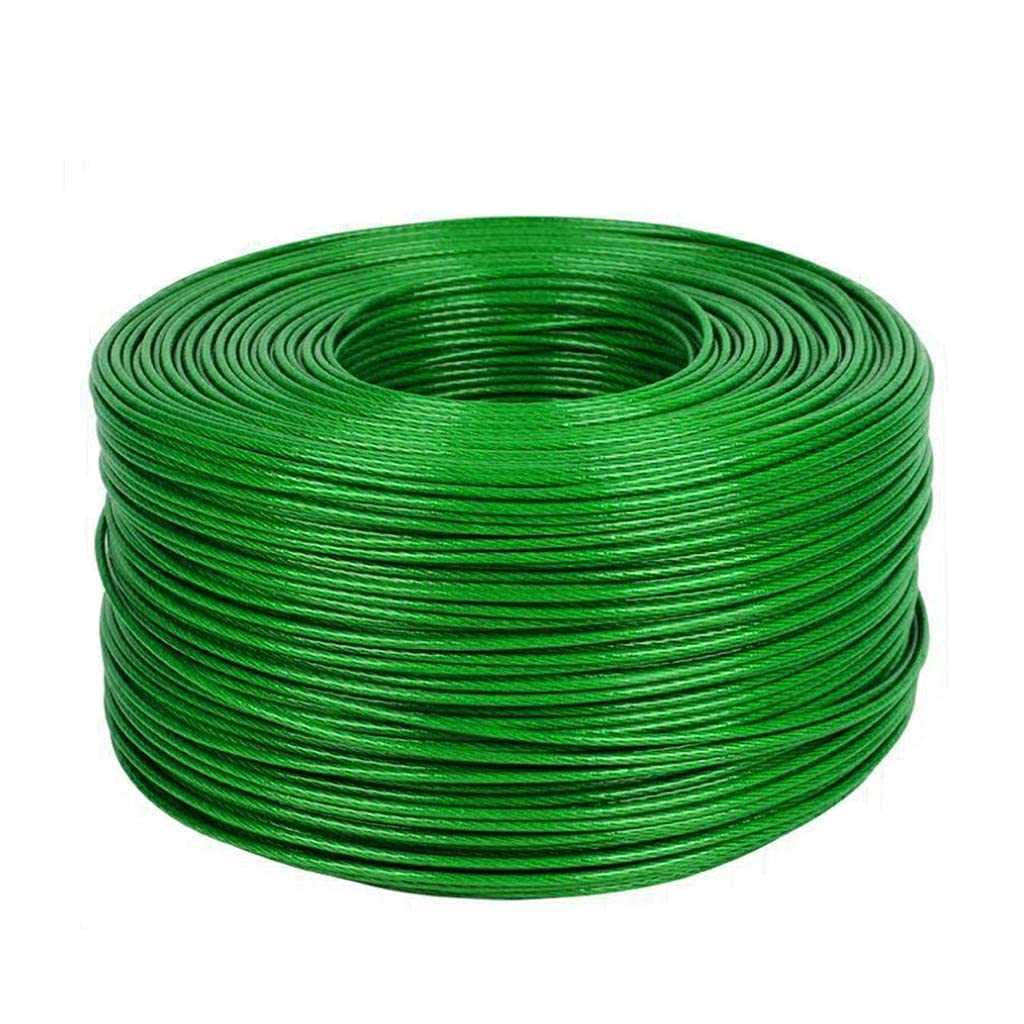 Kit di filo per catenaria da 100 m, in acciaio inox rivestito in PVC, per piante rampicanti, kit per traliccio per l'addestramento delle piante, kit di cavi per giardino