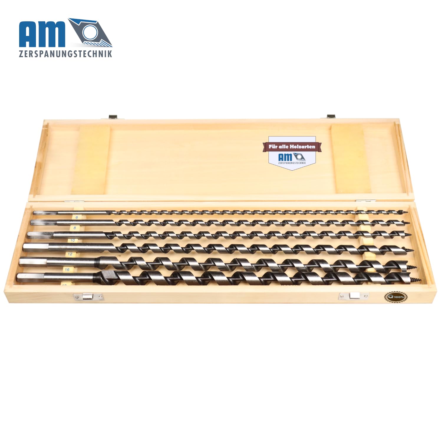 Set di punte per trapano a serpentina Ø6-18 x 460mm | Set di punte per legno 6 pezzi | Punta per legno lunga | Punta per travi