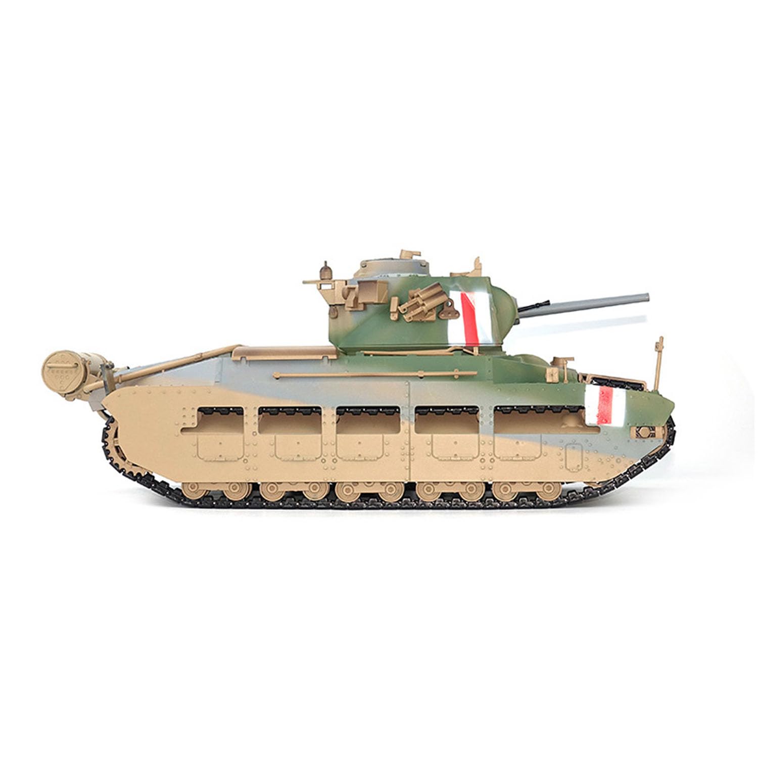 Sistema a infrarossi 1/16 Tongde, carro armato radiocomandato Matilda III IV 320, torre girevole, luce e rumore, tutte le ruote in metallo, batteria pronta per il funzionamento