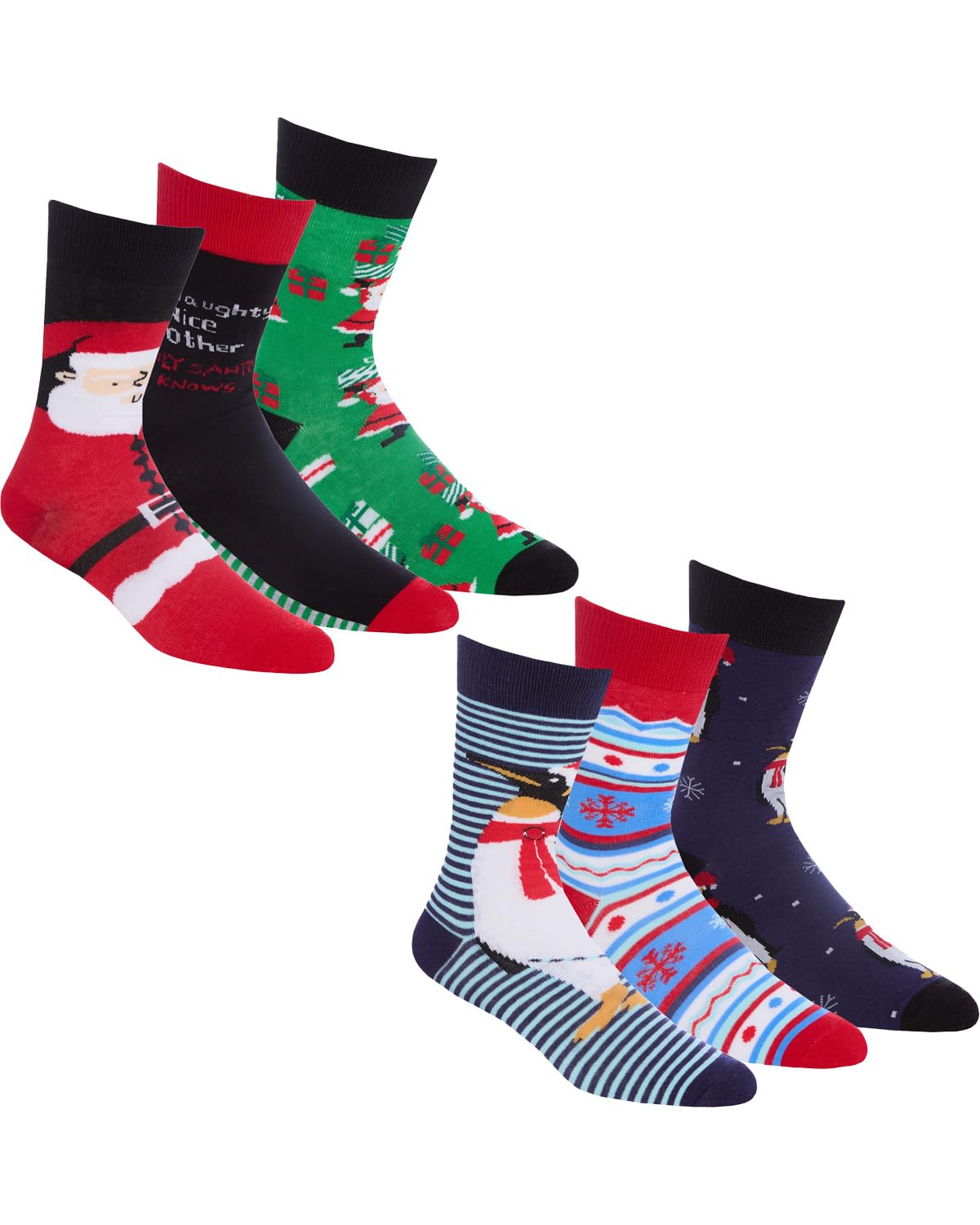 Undercover Men's 3 6 Pairs Xmas Cotton Rich Socks 40B659 1Xeach 6-11