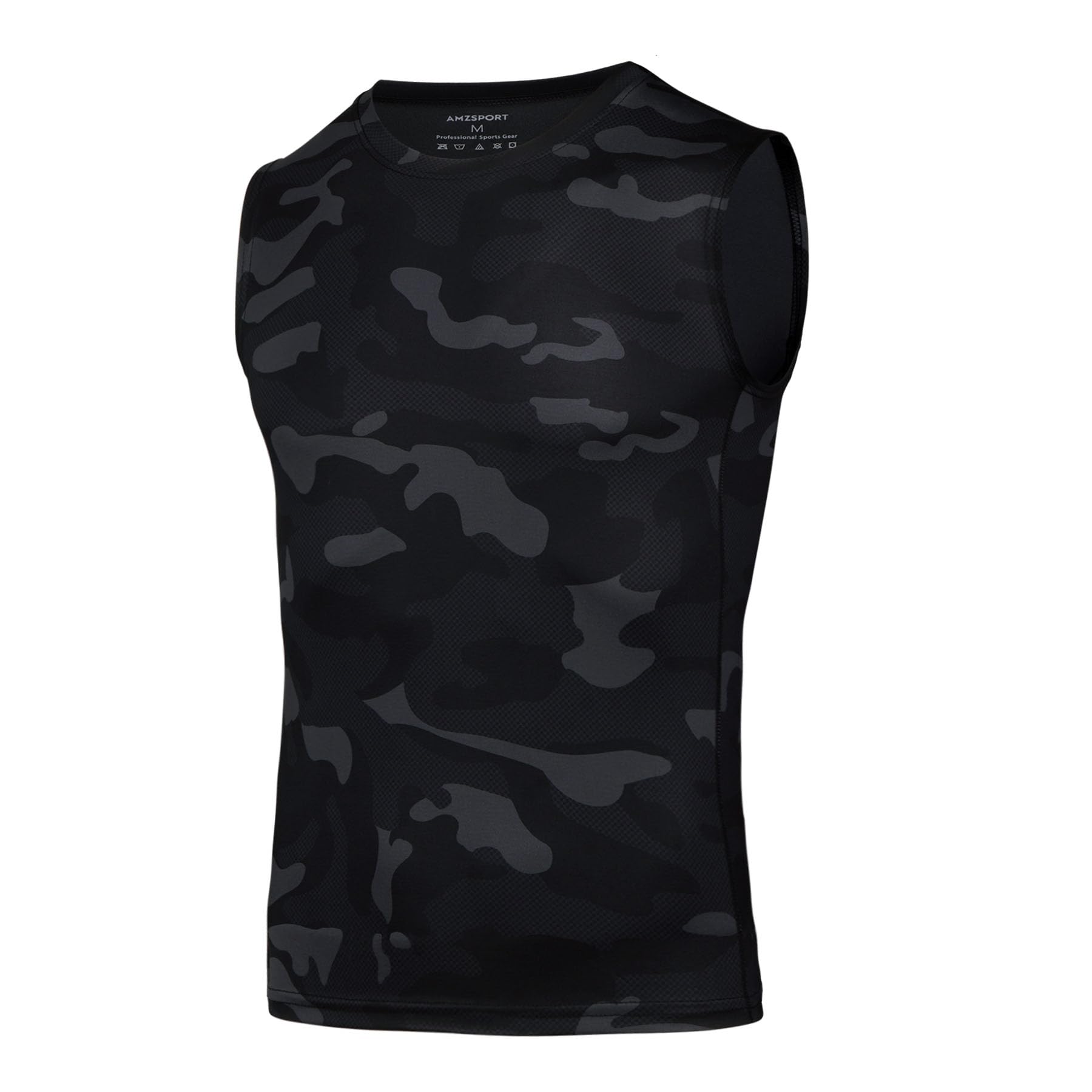 AMZSPORT Herren Kompressions-Tanktop Ärmellos Funktionsshirts Baselayer Unterhemd