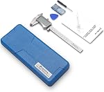 Calipers Vernier numériques, Preciva 6 outil de mesure de l'étrier de pouce grand LCD Micromètre électronique en acier inoxydable à écran avec des conversions fraction/pouce/métrique, fonction d'arrêt automatique
