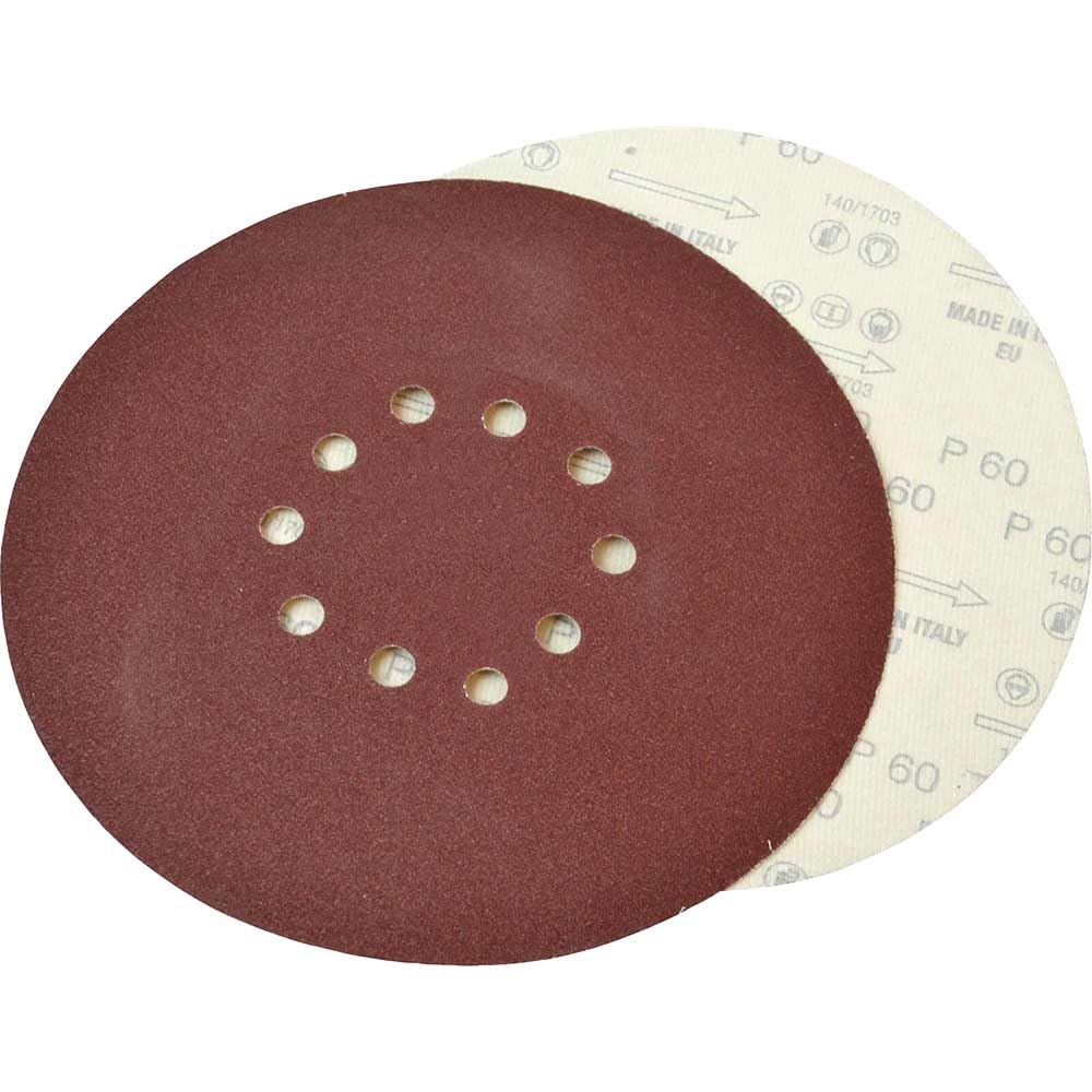 Dry Wall Sanding Disc for Flex Machines 225mm Assorted (Pack 10), Multi-colour