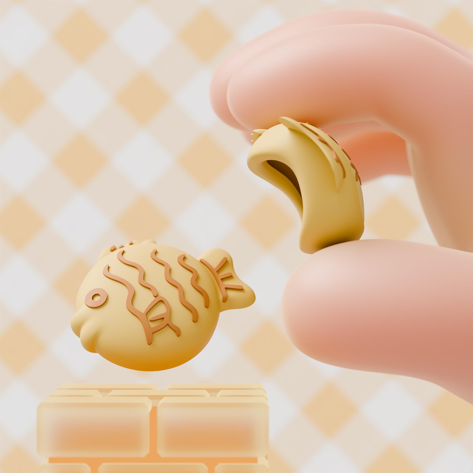 playvital Tapas para Joystick para Nintendo Switch 2 2025, 4 Piezas | Silicona Suave, Mejor Control, Antideslizante, Protección Diaria, Tacto Cómodo, Diseño Kawaii, Taiyaki Kitten
