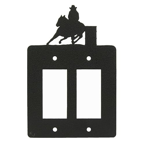 Barril Race doble GFI Rocker Interruptor de luz Plate Cover (B)