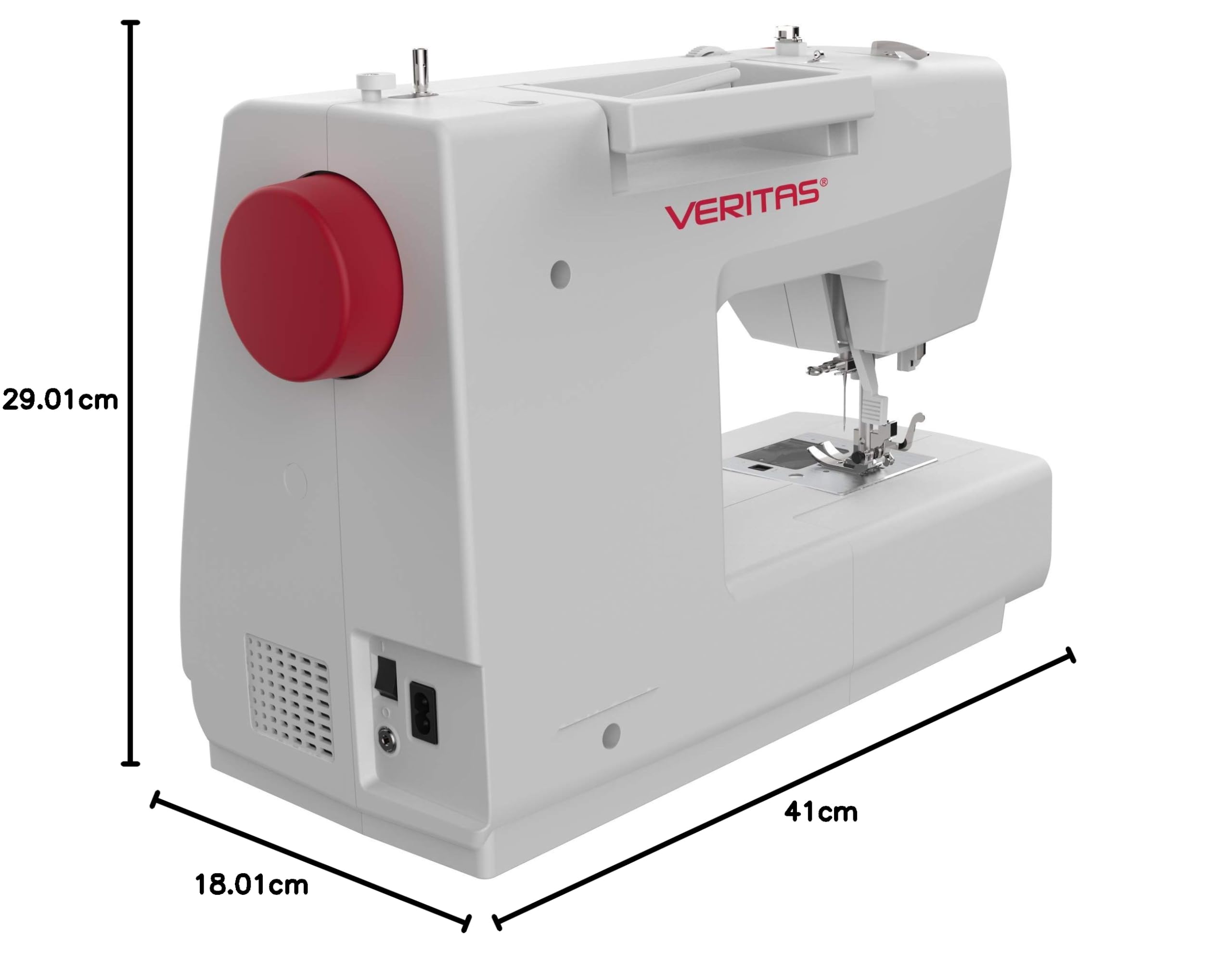 VERITAS Claire Computer-Nähmaschine mit LCD-Display – 197 Stiche inkl. Alphabet & Zahlen, viele Automatikfunktionen, Freiarm, Fußpedal, Memory-Funktion, Testsieger Note 1,1 (02/26)
