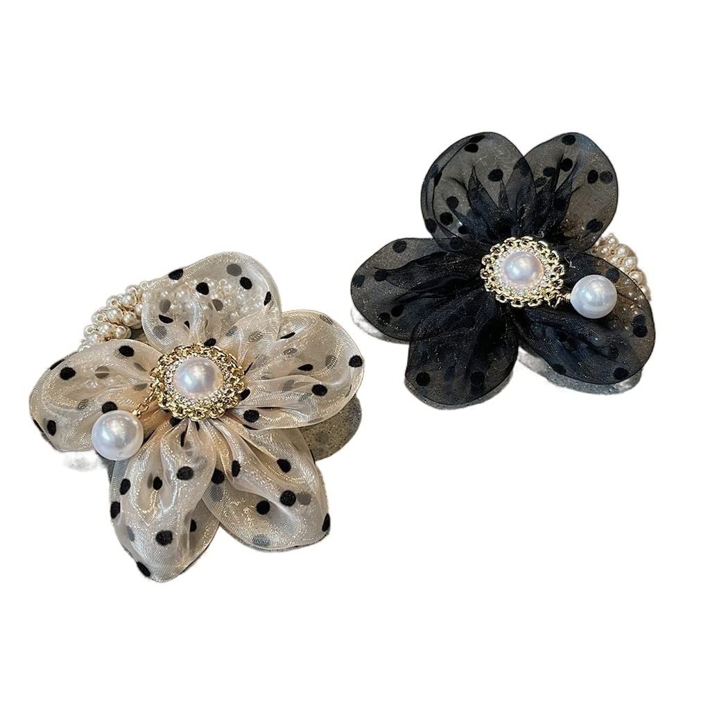 Feste Elastici Capelli 2pcs Polka Dot Head Rope Hair Ring Cavallo Accessori Per Capelli Per Ragazza Acconciatura Fissa Decorazione