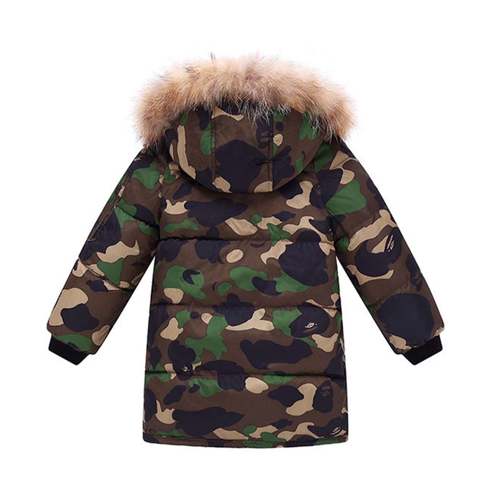 Winterjacke für Jungen Mädchen Windjacke Warme Jacke Langarm Kapuze Schneeausläufer