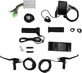 Controlador de bicicleta elétrico, placa magnética PAS boa dissipação de calor 15A DC36V 48V manete de freio à prova d'água manípulo giratório medidor de exibição de bicicleta elétrica para bricolage