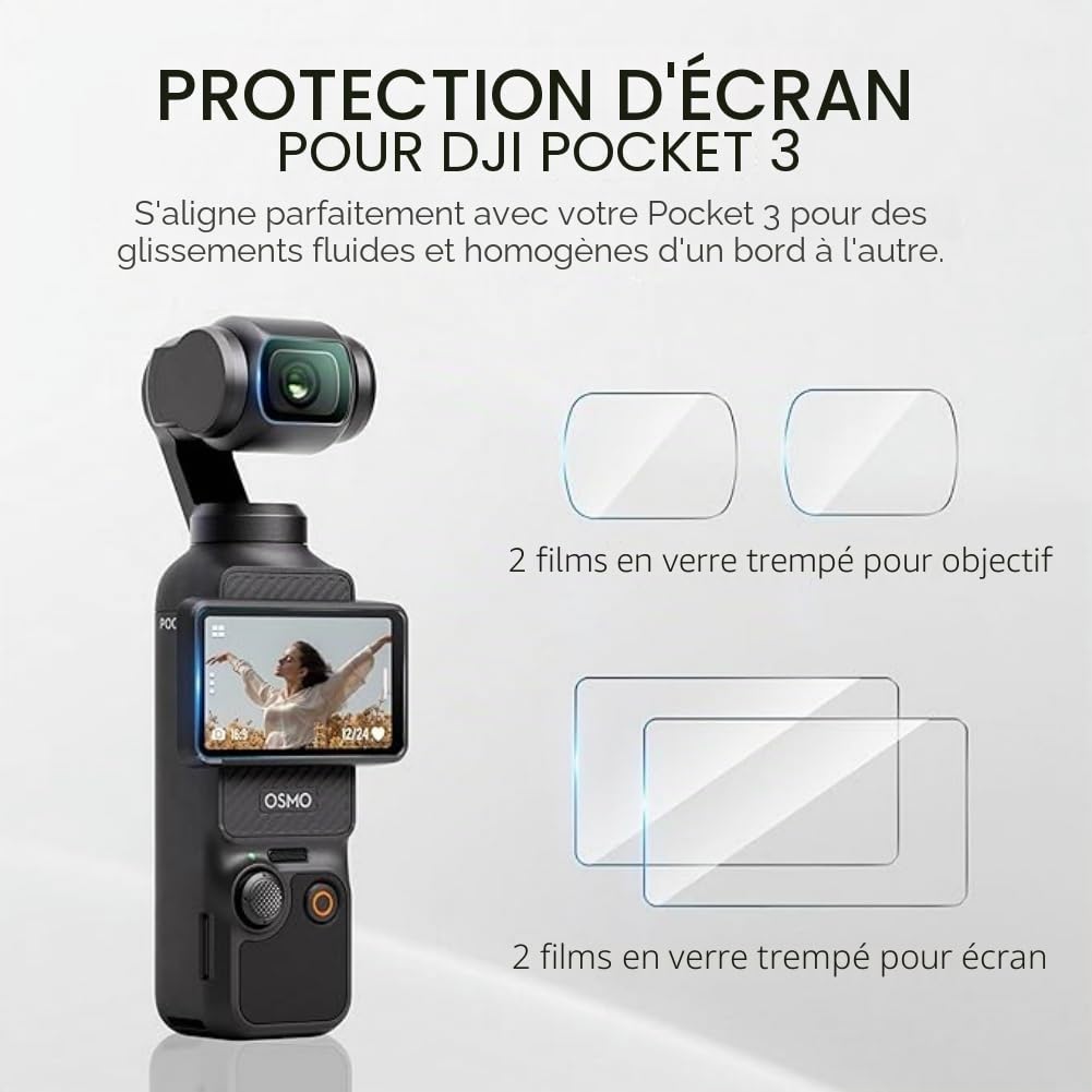 Protection en silicone pour écran et objectif, étui de protection pour DJI Osmo Pocket 3 Accessoires (Rose)