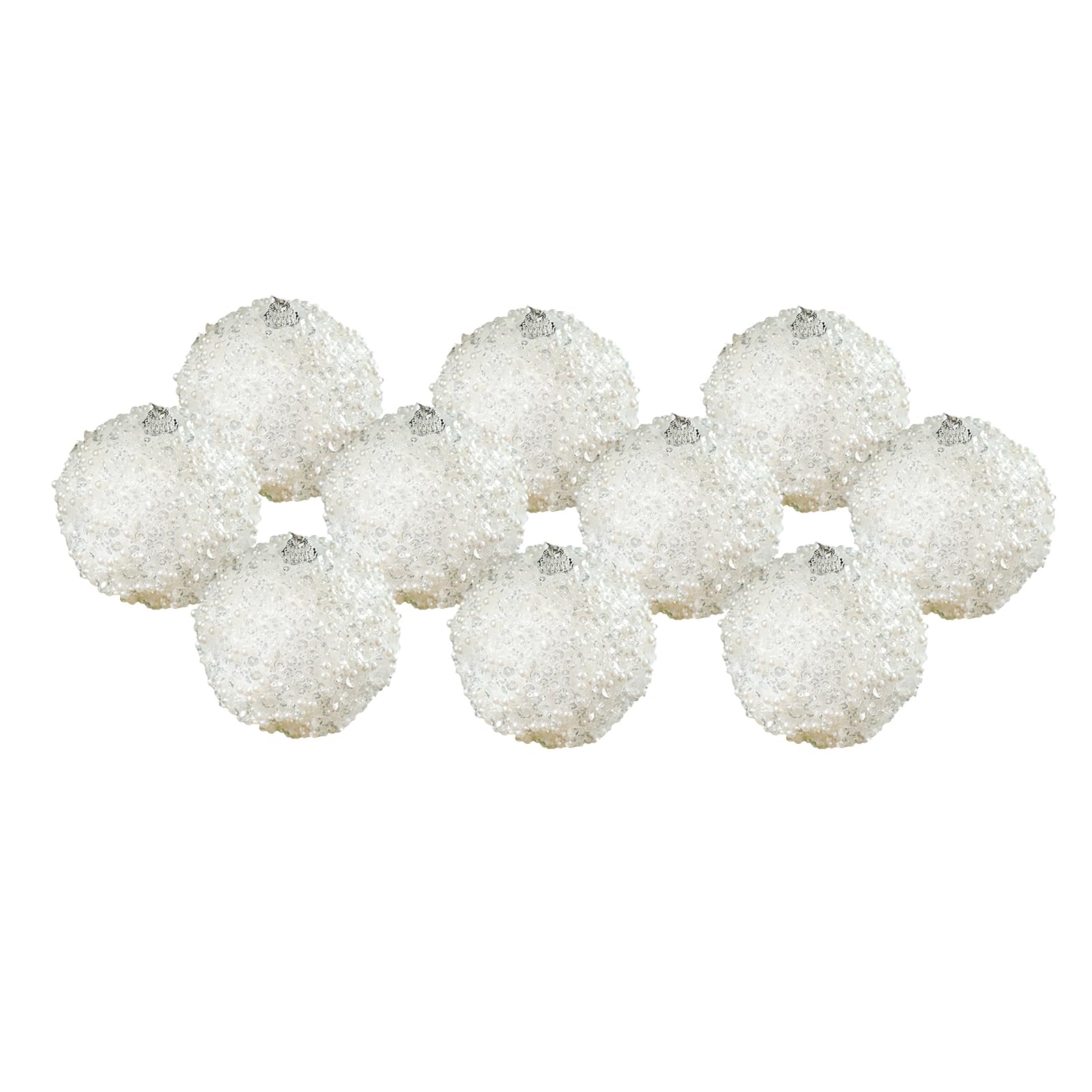 Buxuaaaa 10Pcs Sparkling Sequins Christmas Ornaments Shatterproof Hanging Baubles for Festival Tree Decoration and Holiday Party Shatterproof Baubles