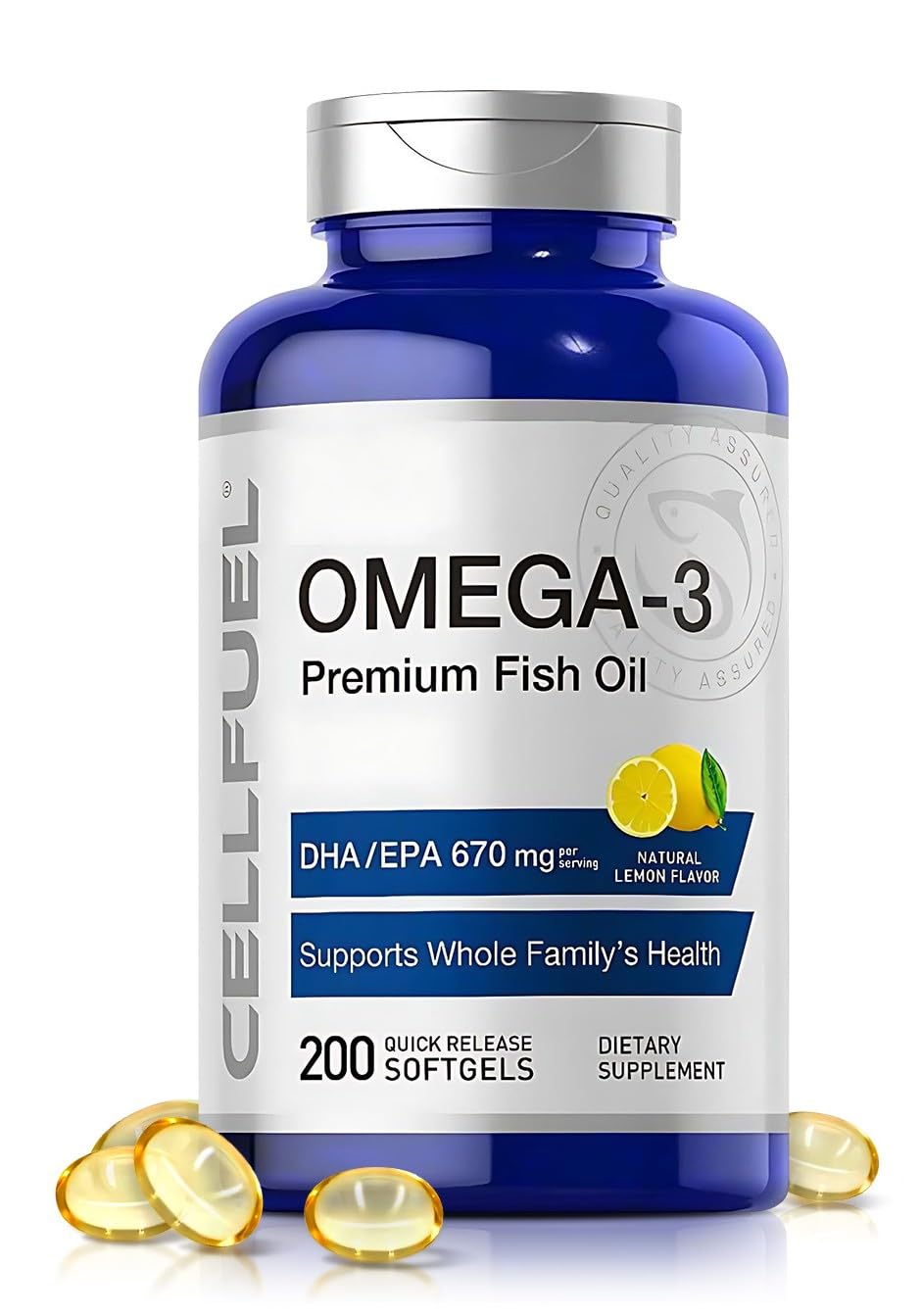 CELLFUEL DHA EPA 670mg/2粒 200粒 レモン味