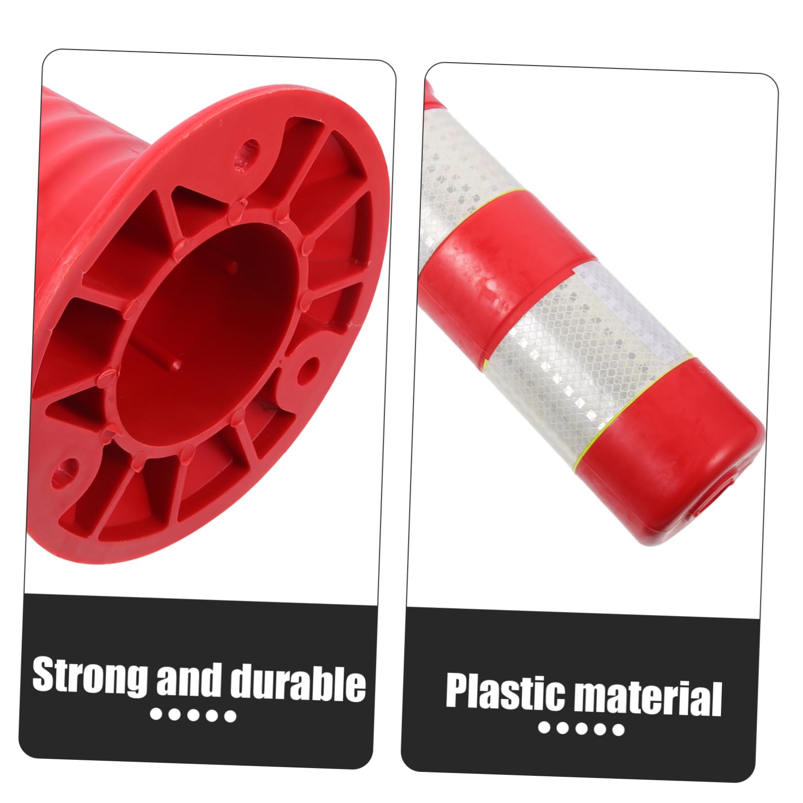 HOMOCONO Road Isolation Pile Safety Column Cone Reflective Warning Post Material Easy to Use