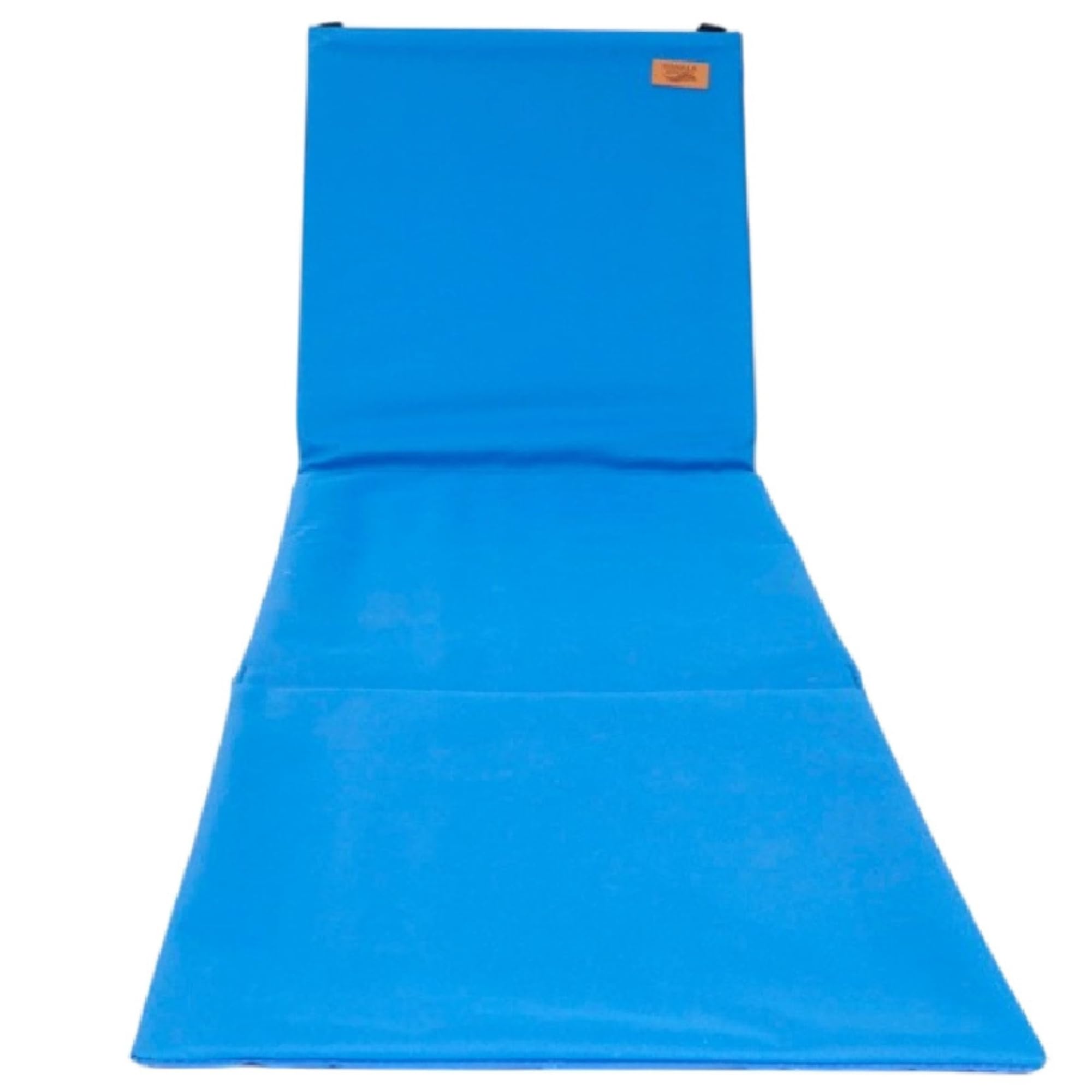 DEVESSPORT Chaise Longue de Plage Pliable avec Dossier renforcé et Poche arrière | Design léger, Compact et résistant – Idéal pour la Plage, Le Camping ou la Piscine
