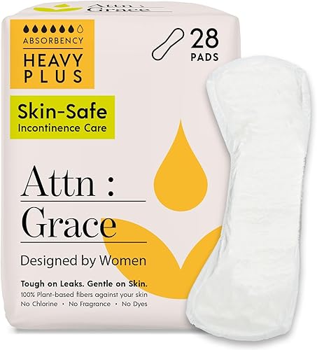 Miniatura 7 de Attn Grace Light - Almohadillas de incontinencia para mujeres (paquete de 28)  Protección de la piel sensible de alta absorción para fugas de vejiga