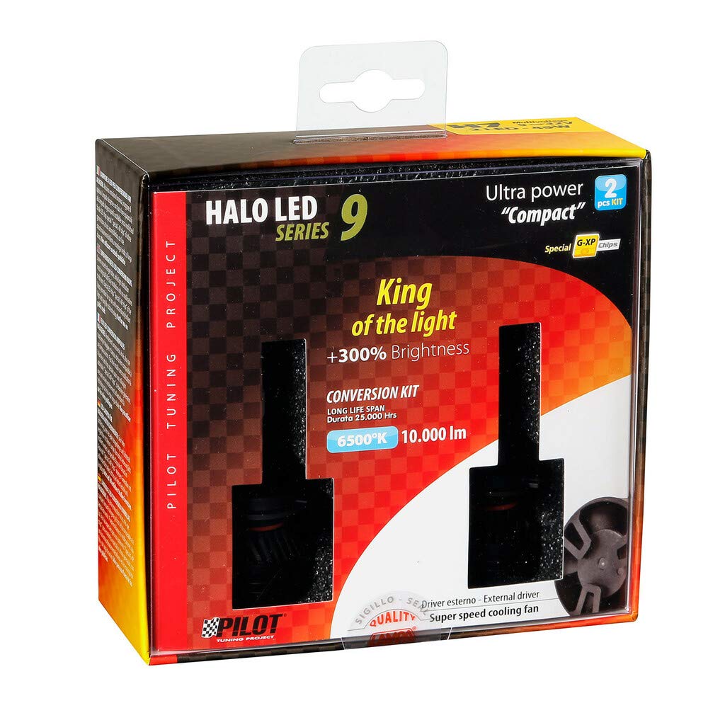 Pilot 57764 Halo LED Ultra Potenza Compatto Alogena Lampadina, H7, 9V-32V, 45W, Confezioni da 2