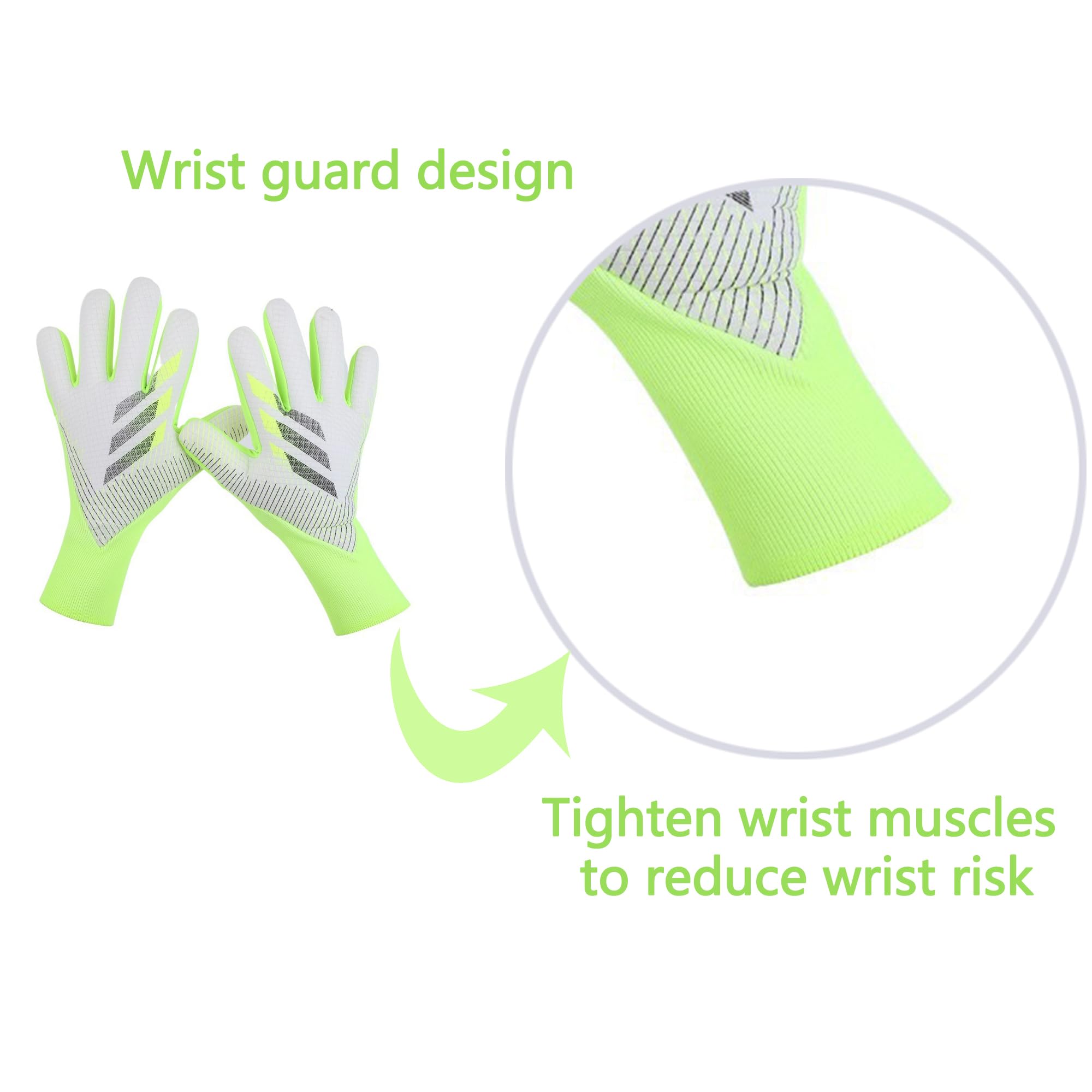 Guantes Portero Transpirable Látex Grueso Antideslizante Talla 7-10
