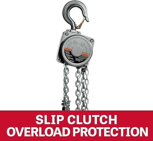 Miniatura 3 de JET Alzamiento de cadena de mano de aluminio de 12 toneladas, elevación de 20' (AL100-050-20)