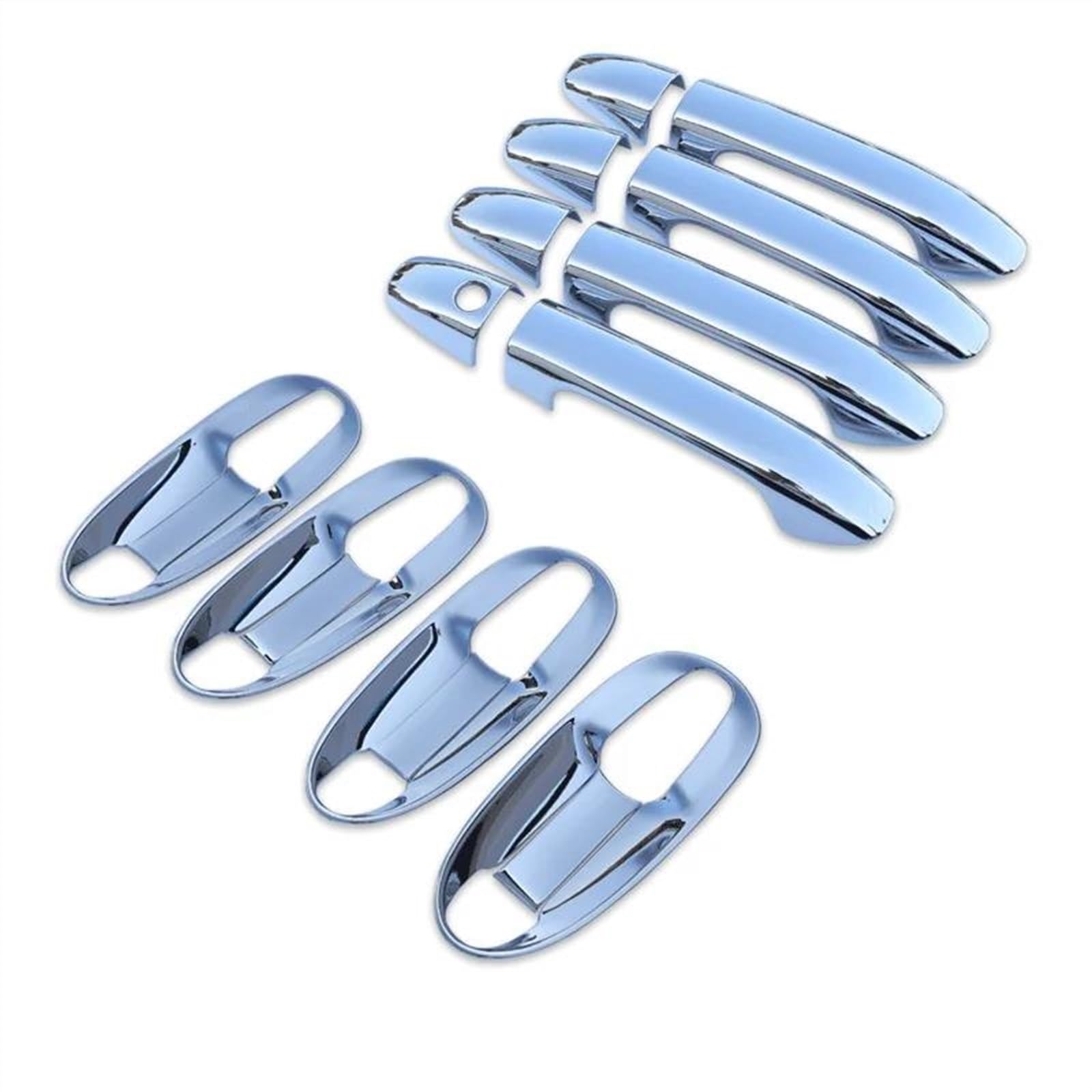 Kjhopy Chrome Carbon Car Door Handle Bowl Cover For Benz Vito W447 For Metris For Valente V-Class14-20 Accessories Sticker Exterior Door Handle(Chrome)