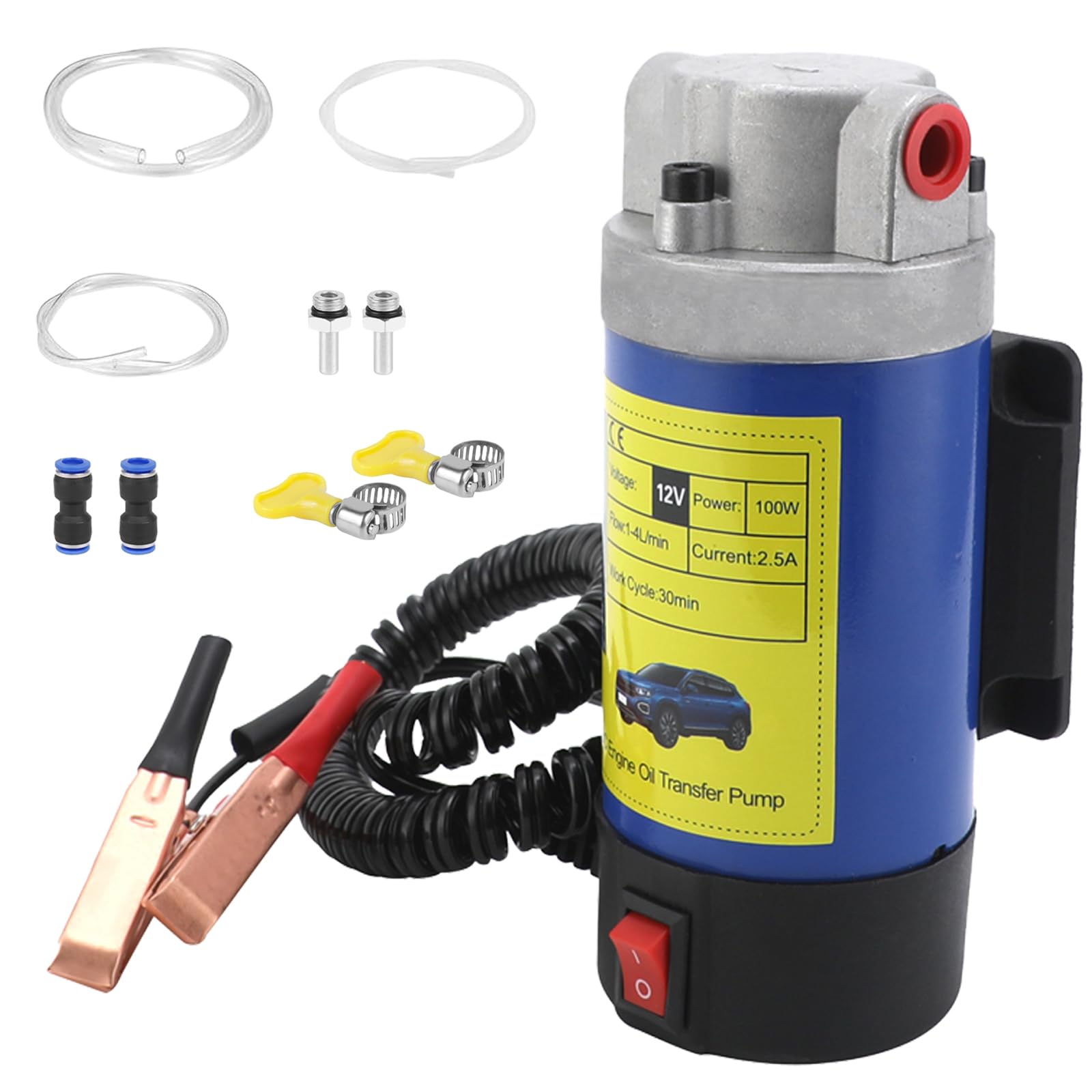 TONZACK Motorölpumpen Ölwechsel Pumpe Absaugpumpe Ölpumpe mit Schlauch, Kraftstoffpumpe Dieselpumpe für Öl und Diesel zum Auto & Motorrad